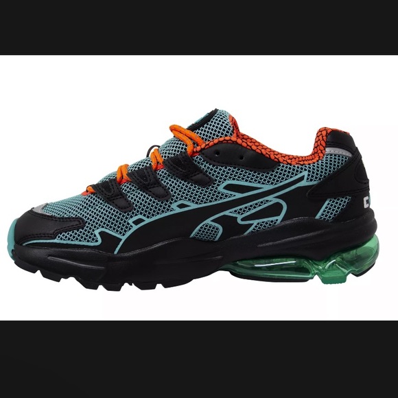 Puma Cell Alien Kotto Black Turquoise Low Lace Up Casual Trainers Mens Size 7.5 - Picture 1 of 5